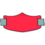 e腕章 WE-104L 赤無地 ロングゴムバンド付 つくし