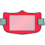 e腕章 WE-124L 透明ポケット付き 赤 ロングゴムバンド付 つくし