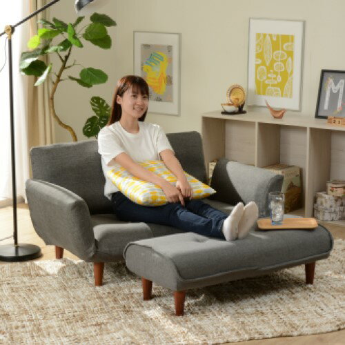 オットマン スツール 脚置き 和楽の極 2人掛け ポケットコイル 高反発 日本製 A280p-612DBL インディゴブルー 二人掛け セルタン [3]