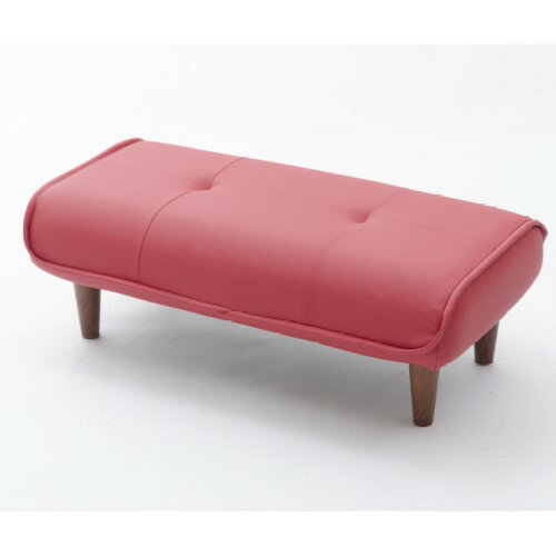 オットマン スツール 脚置き 和楽の極 2人掛け ポケットコイル 高反発 日本製 A280p-596RED PVCレッド 二人掛け セルタン