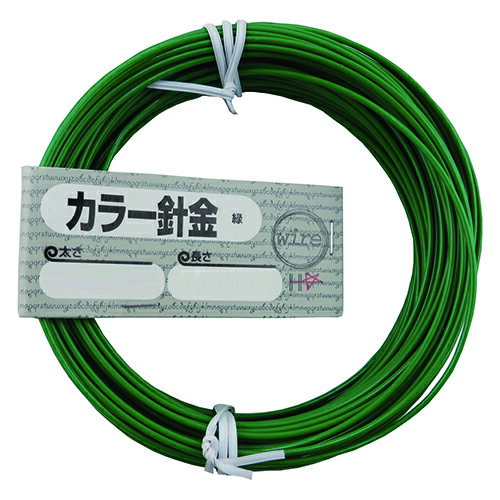カラーワイヤー 緑 10155920 線径1.6mm 長さ20M ダイドーハント...