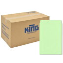 ★10%OFFクーポン 〜25日23:59迄★【ケース販売】角A4封筒 Vカラー 85g/m2 スミ貼 11016 ウグイス KING
