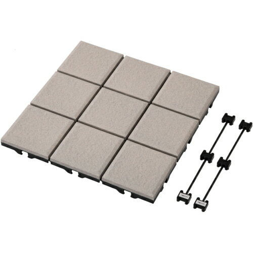 敷くだけプラデッキタイル調 9枚組 MIT-JD02BE/9S ベージュ タカショー