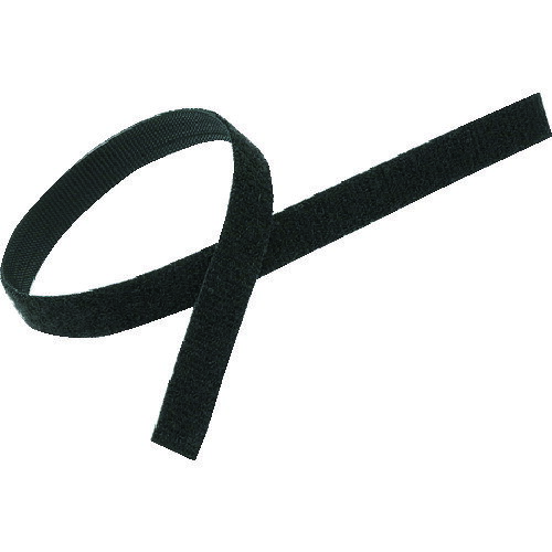 フックアンドループバンド20mm幅 25m巻 ブラック 11-KE20025FRT HEBOTEC