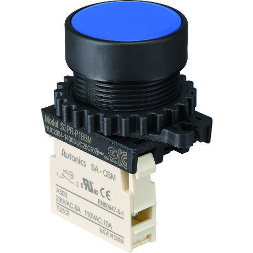 押しボタンスイッチ Φ30 1b 青 30P-1BM-B TRUSCO