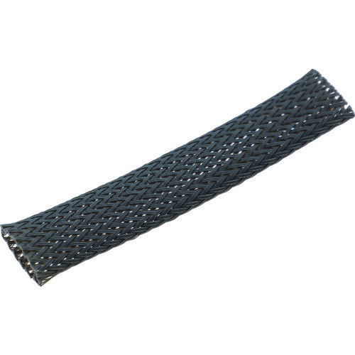 カラー編組チューブ 自然折径13mm 長さ10m 1巻 灰 BTC12GY TRUSCO