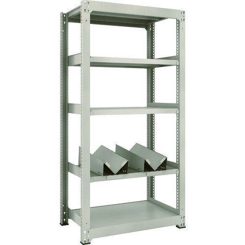 一斗缶ラック スチールラック M3型中量棚 W900×D571×H1800 5段 単体 缶受×2付 M36365KU2 TRUSCO