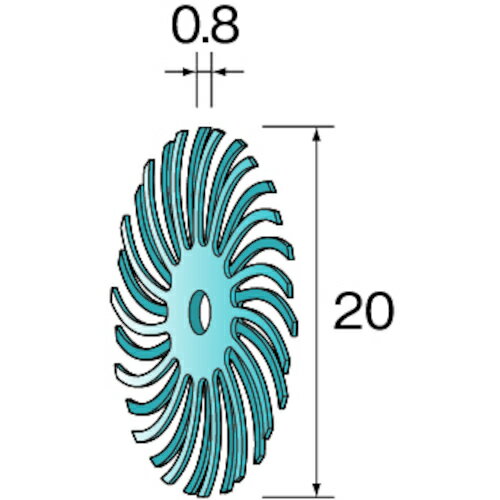 ラバーブラシ φ20 (20個入) NA3513 #400 ミニモ
