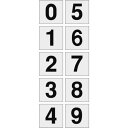 数字ステッカー 「0〜9」連番 1枚入 TSN10010TM セット TRUSCO