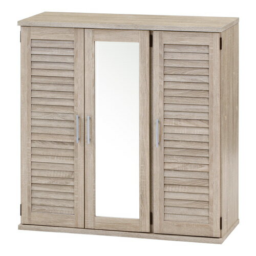 ルーバー&ミラー付きシューズボックス90幅 86193 不二貿易