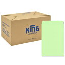 ★10%OFFクーポン 〜25日23:59迄★【ケース販売】角2封筒 Vカラーウグイス 85g/m2 スミ貼 180314 KING