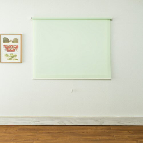 ハンドル付 ロールスクリーン トッティーノ プレーン 無地タイプ グリーン 90×220cm グリーン 90×220cm フルネス