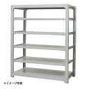 【法人限定】(単体)中量スチールラックAMBH型500kgボルトレス AMBH46K6S 6段単体 ●(約)高さ1200X巾1800X奥行700mm 浅香工業(3)