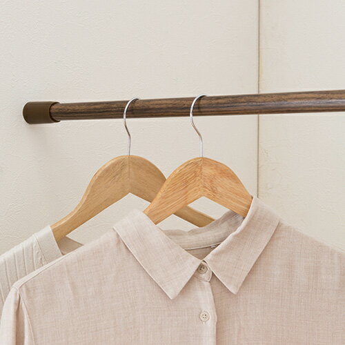 取付しやすい伸縮ポール DHF-22-120M 木目 取付け幅:約120cm-200cm DCM