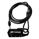 ミニロック ストレートワイヤー 180cm 80021 ブラック FORCE