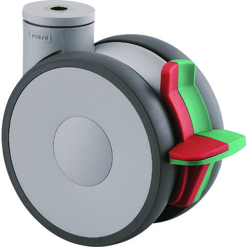 高性能旋回双輪キャスターLINEA ウレタン自在方向ロック・トータルロック付 594CUAP125P3013 テンテキャスター