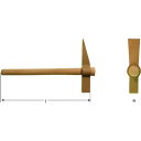 防爆作業に。 頭長(mm):165。頭径(mm):25。全長(mm):290。国際規格DIN準拠品。ベリリウム銅合金。 使用用途を守って使用して下さい。こちら時間指定はお受けできません。