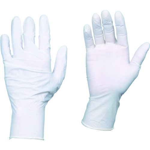 使い捨て天然ゴムTGワーク 0.10 粉付白L 100枚 TGPL10WL ホワイト L TRUSCO