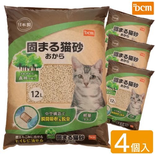 【ケース販売】猫砂 固まる猫砂 おから 森林の香り 48L（