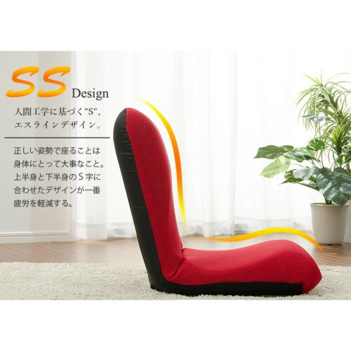 腰楽座椅子 和楽チェア 日本製 A454a-585BL タスクブルー Mサイズ セルタン [3]