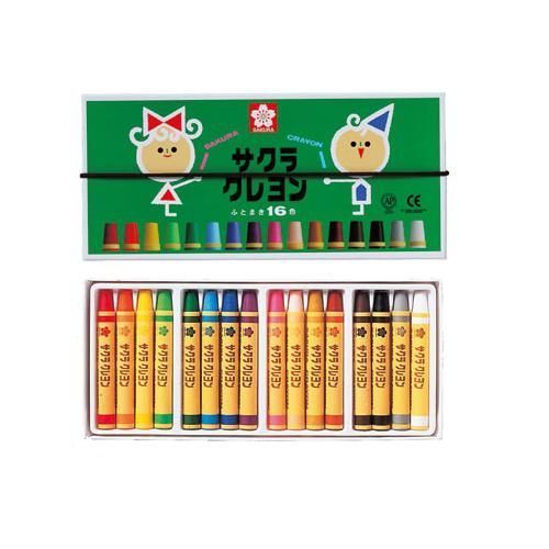 クレヨン太巻 16色 LY16R 16いろ サクラクレパス