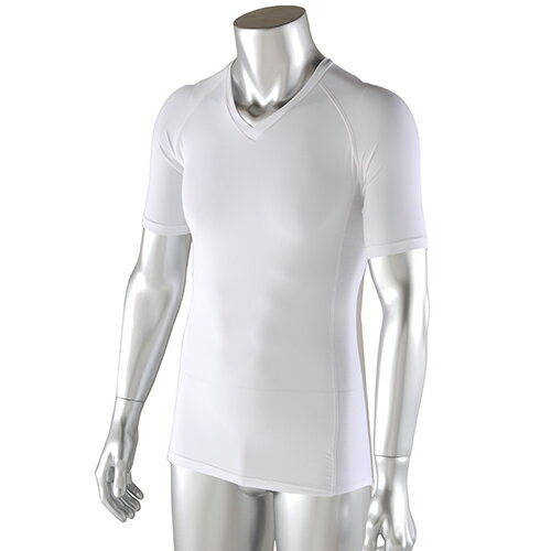 冷感 P半袖Vネックシャツ JW622WHLL ホワイト サイズ:LL おたふく