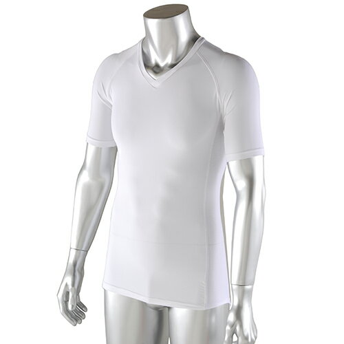 冷感 P半袖Vネックシャツ JW622WHL ホワイト サイズ:L おたふく