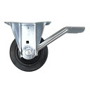 固定キャスターストッパー付 150kg用後輪 キャスター径100mm DCM
