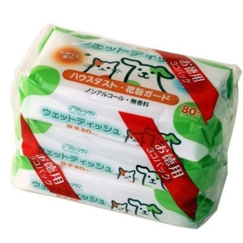 クリーンワンウェットティッシュ花粉ガード レギュラー80枚×3個 シーズイシハラ(株)