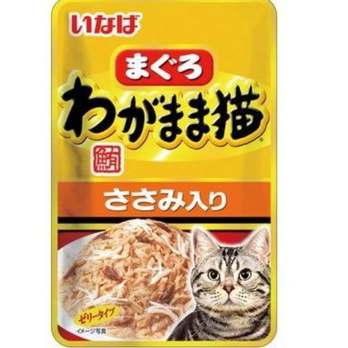 いなばペットフード(株) わがまま猫まぐろパウチささみ入り 40g ペット用品 フード 猫用品 グッズ キャットフード 猫缶詰 猫レトルトパウチ（パック品）