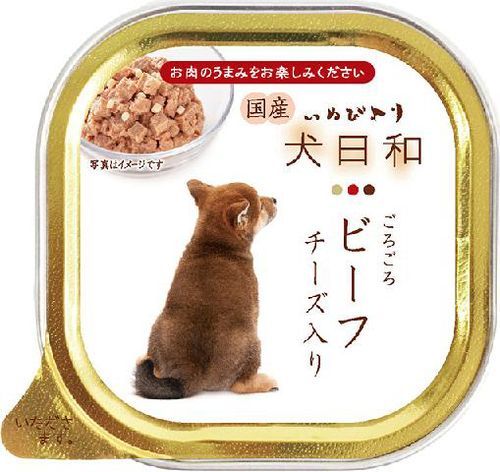 犬日和トレイビーフチーズ入り 100g (株)わんわん