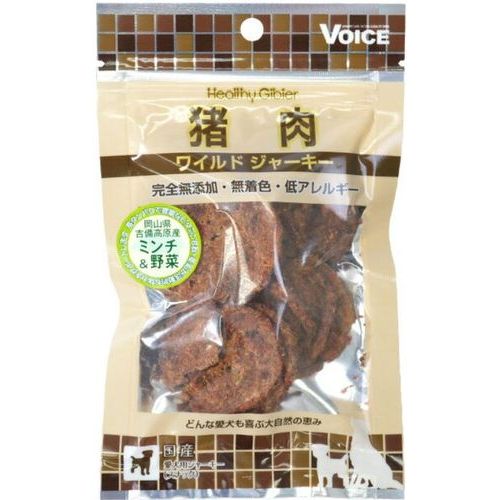 ヴォイス(株) 猪肉ワイルドジャーキーミンチ&野菜 20g ペット用品・フード 犬用品・グッズ ドックフー..