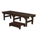 ユニット縁台ベンチ ひより ステップセット DE-15555STP ダークブラウン デッキ縁台幅154.5×奥行55cm ダークブラウン デッキ縁台幅154.5...