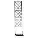 プランター台付フェンス スリムタイプ アーガイル IF-FP017 ブラック ブラック SST