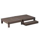 人工木ウッドデッキ ecofeel(エコフィール)2台 ステップセット PWDE-2P-STP-DBR ダークブラウン ステップセット ダークブラウン ステップセット SST 樹脂製 縁台 縁側 DIY テラス ウッドパネル 腐らない 庭 屋外 外構