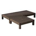 人工木ウッドデッキ ecofeel(エコフィール)3台 PWDE-3P-DBR ダークブラウン 単品 ダークブラウン 単品 SST 樹脂製 縁台 縁側 DIY テラス ウッドパネル 腐らない 庭 屋外 外構 ベランダ おしゃれ 人気