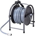 スチールホースリールセット HR-L30D(GY) グレー 30m グリーンライフ