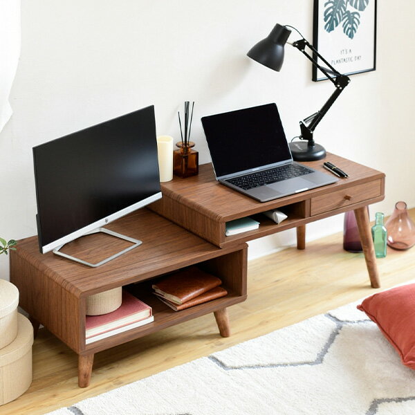 デスク ローデスク パソコン pc コンパクトデスク FAP-0036-BR ブラウン JKプラン