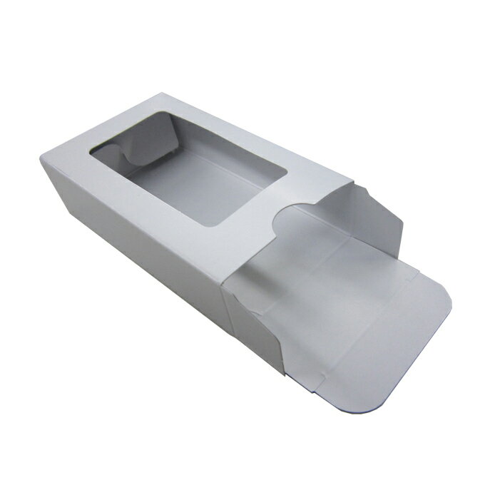 Rakuten - 名刺紙箱DC 500個（500個/箱） 窓付きワンタッチ組み立て式　白色　紙厚0.23mmまで100枚収納可　DC-BOXN500