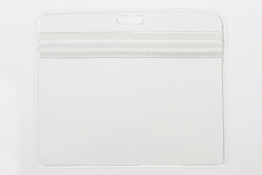 Rakuten - エコ・カードホルダー（ソフトタイプ、横型、上入れ）JPH-107ECO　やわらかい素材のカードケース　ジッパー付きで落下を軽減　ICカード　社員証　職員証　学生証　入室許可証　各種認証用カードのケースとして