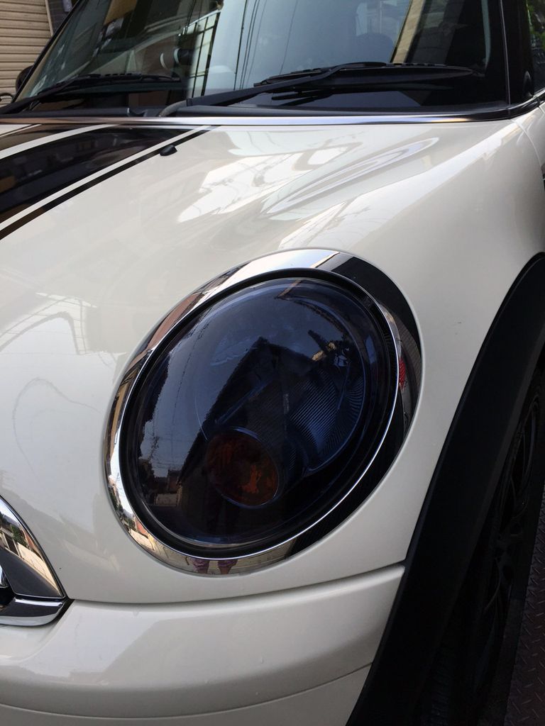 Tint+ ヘッドライト スモークフィルム BMW ミニ R56 (純正ハロゲンヘッドライト装備車専用) 2