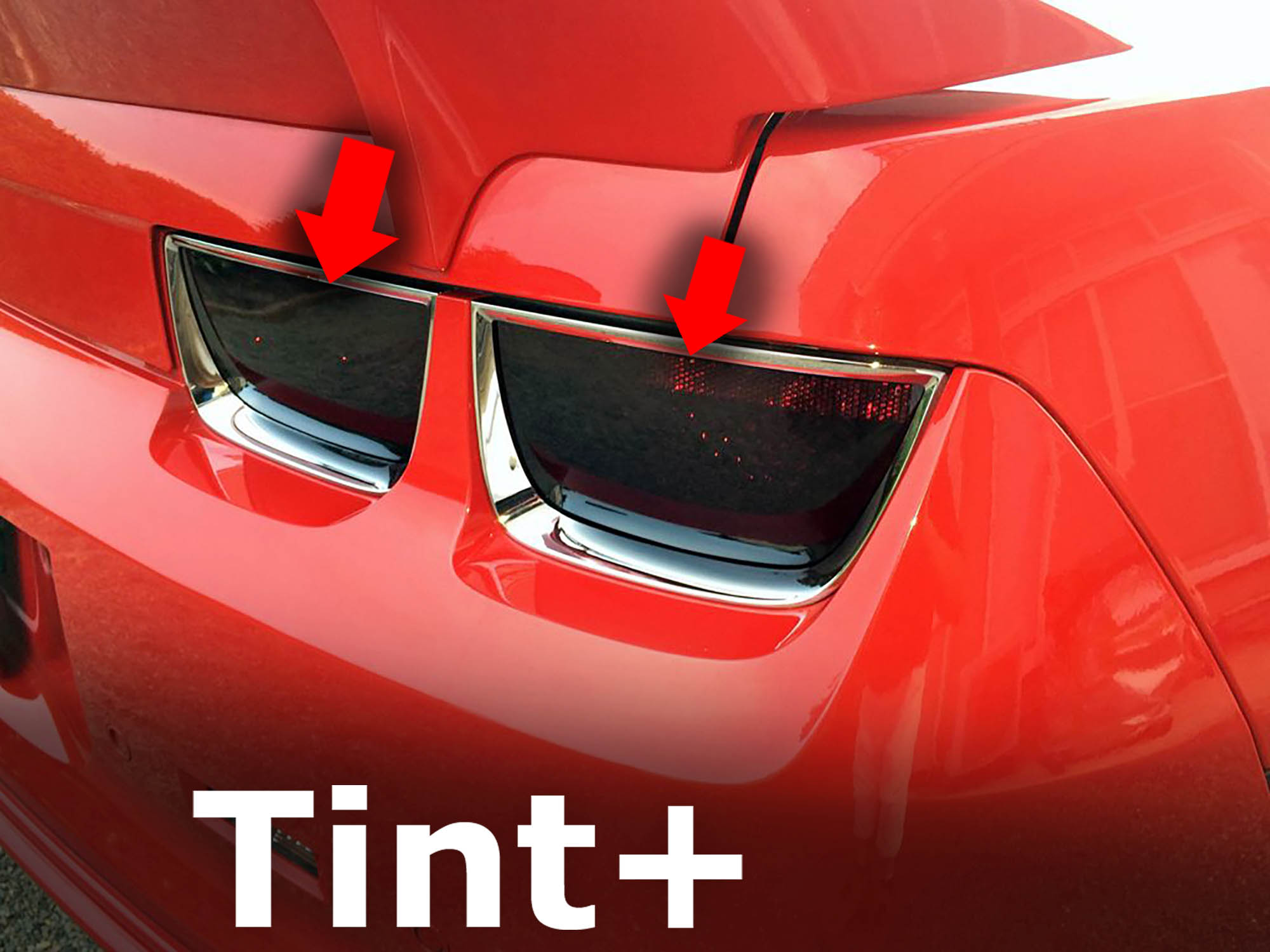 Tint+ テールランプ スモークフィルム(レンズが繋がっている2012年～には施工不可) シボレー カマロ 2009年～ 前期