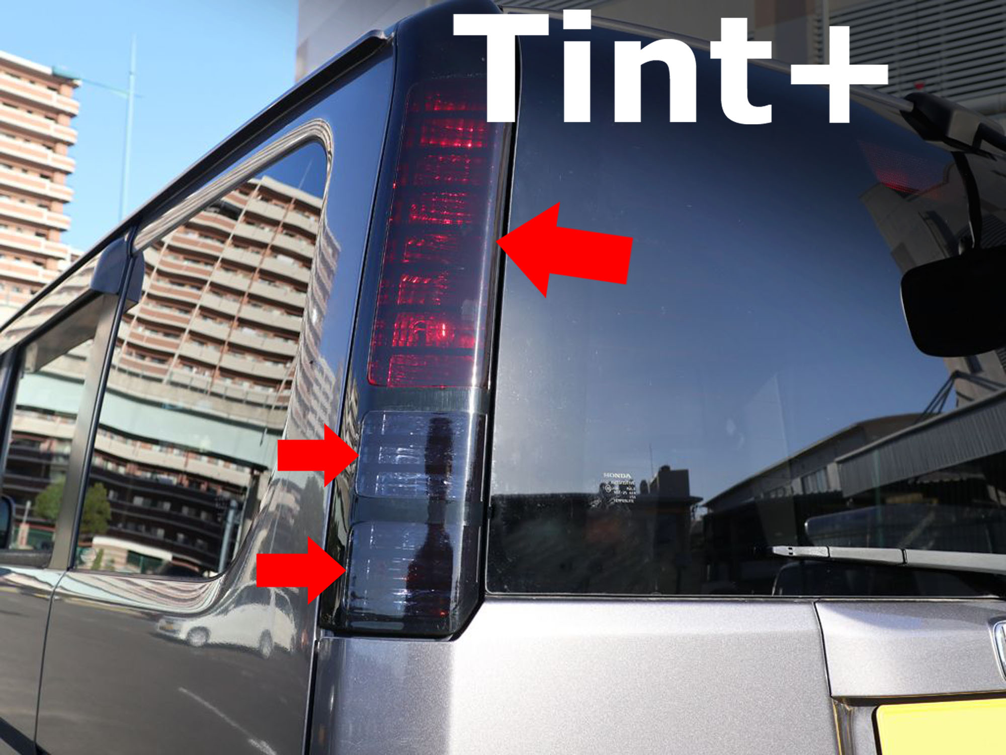 Tint+ テールランプ スモークフィルム(Type2) バモス HM1 HM2 後期