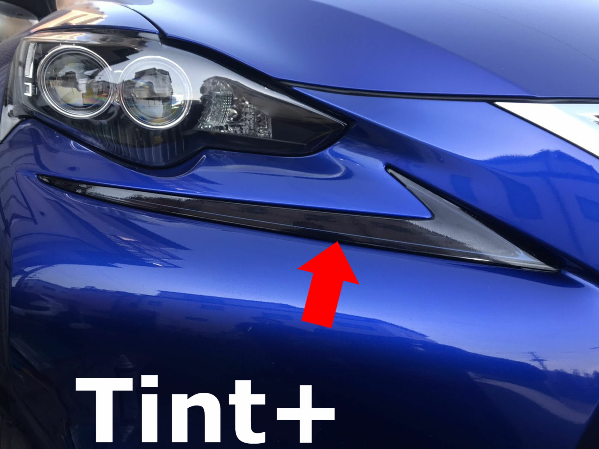 Tint+ フロント クリアランスランプ スモークフィルム レクサスIS IS200t IS250 IS300 IS350 IS300h ASE30 AVE30 AVE35 GSE30 GSE31 GSE35 30系 前期 レクサス IS