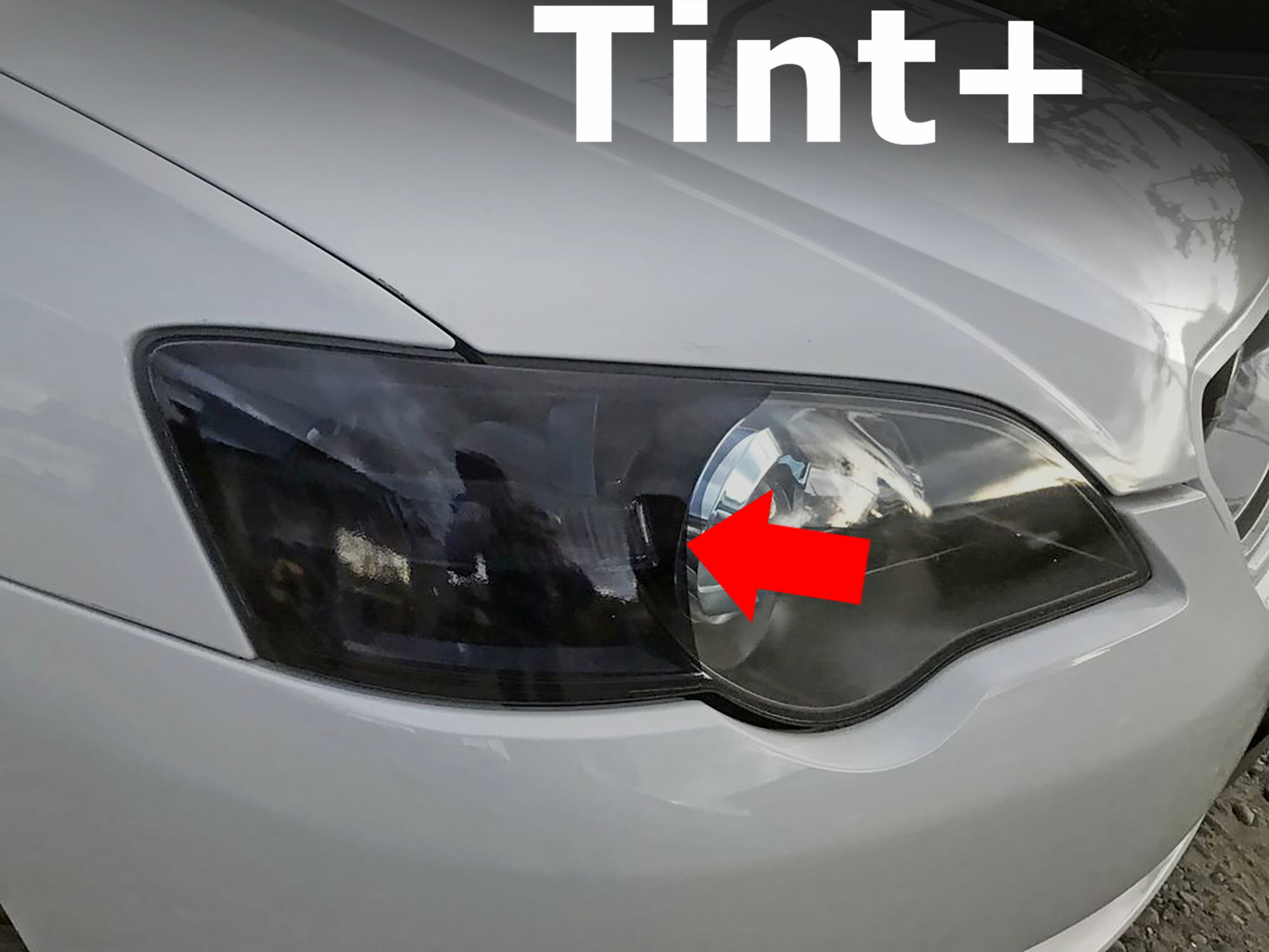 Tint+ ヘッドライト スモークフィルム (Type5：アイラインタイプ) レガシィ B4 ツーリングワゴン BL5 BL9 BLE BP5 BP9 BPE 前期
