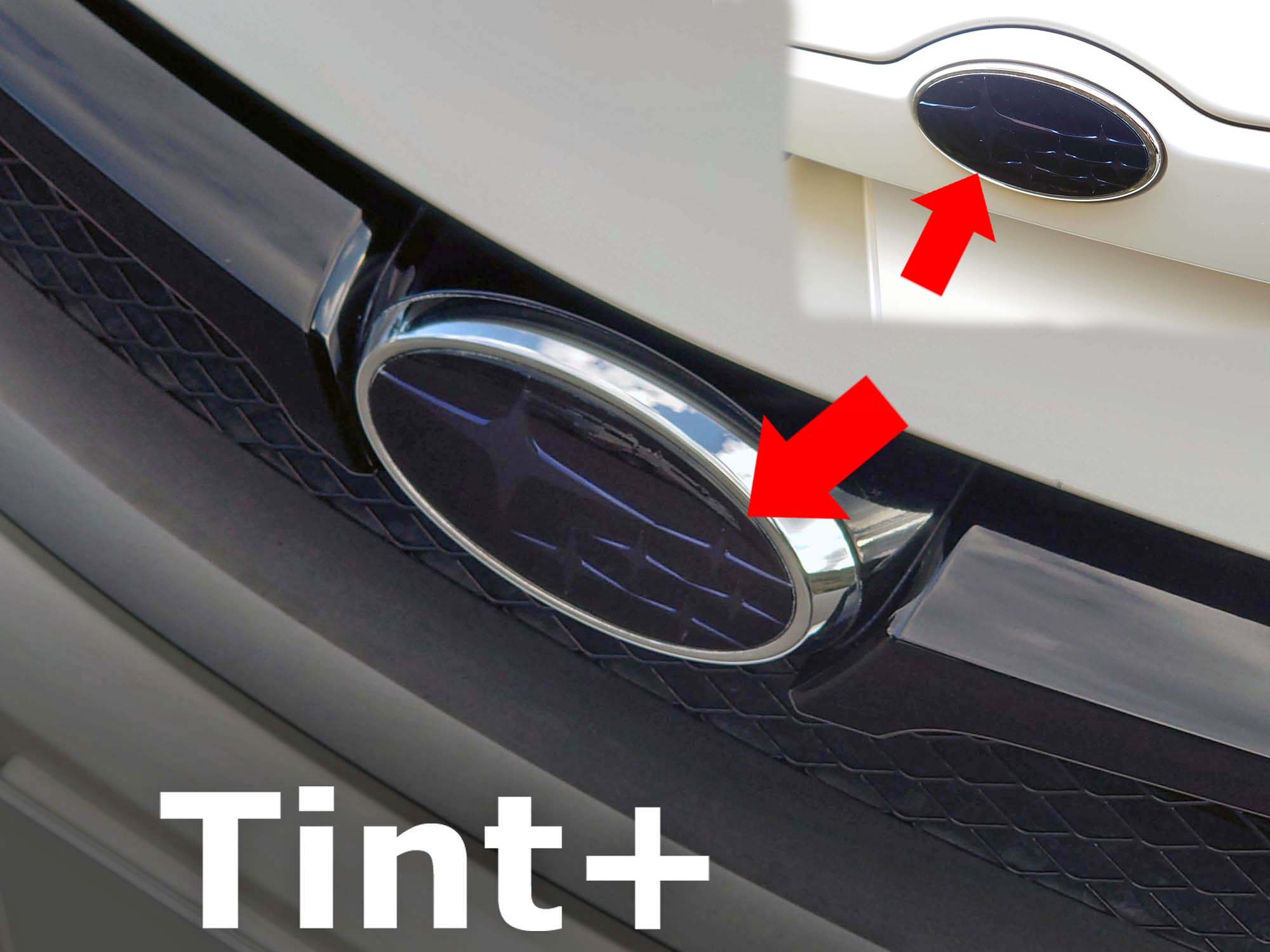 Tint+ エンブレム スモークフィルム (スモーク 20％ 前後 2枚 セット) インプレッサ WRX STI GRB GRF gr