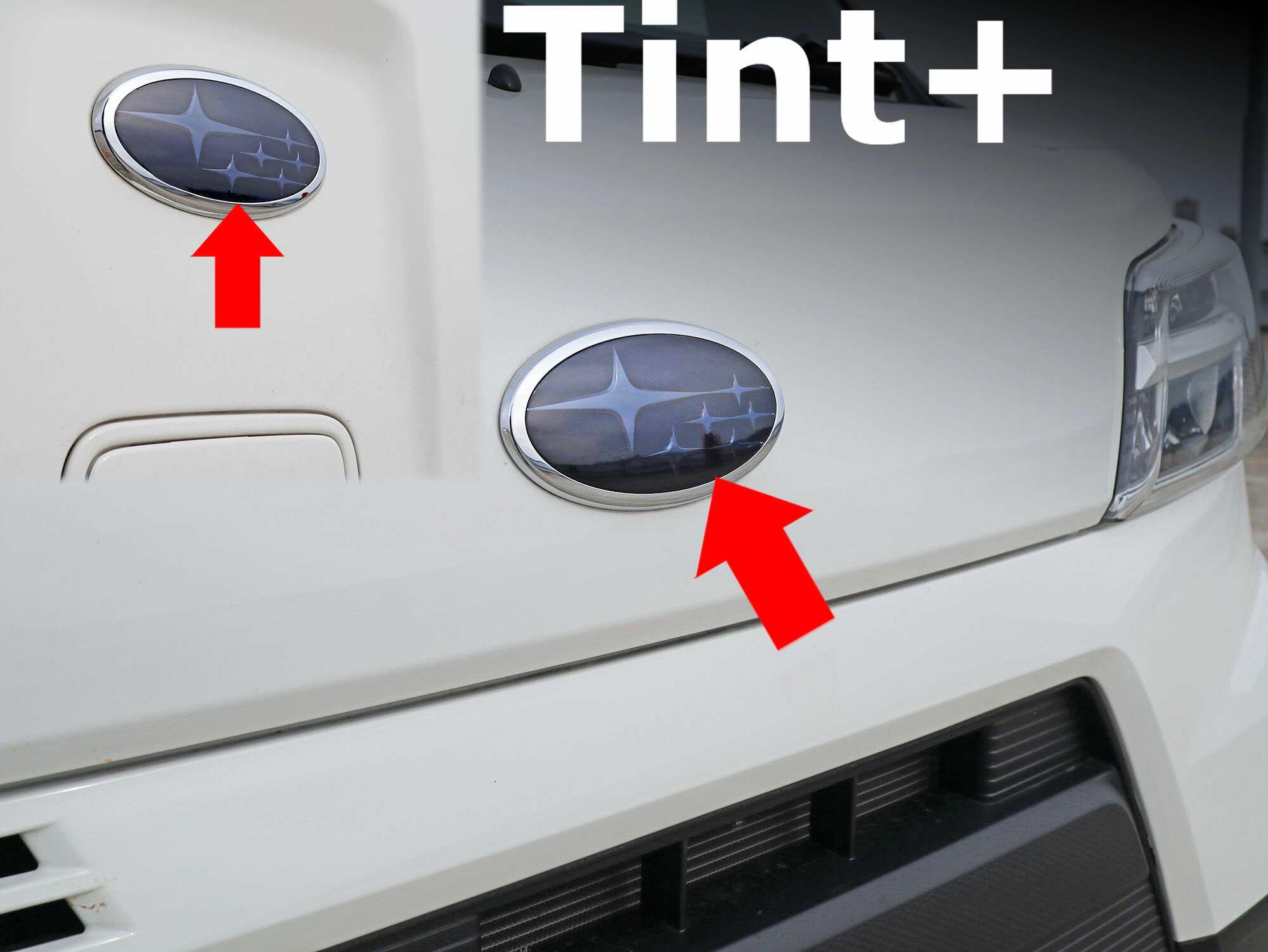 Tint+ エンブレム スモークフィルム (スモーク 20％ 前後 2枚 セット) サンバーバン S321B S321Q S331B S331Q 後期 サンバー