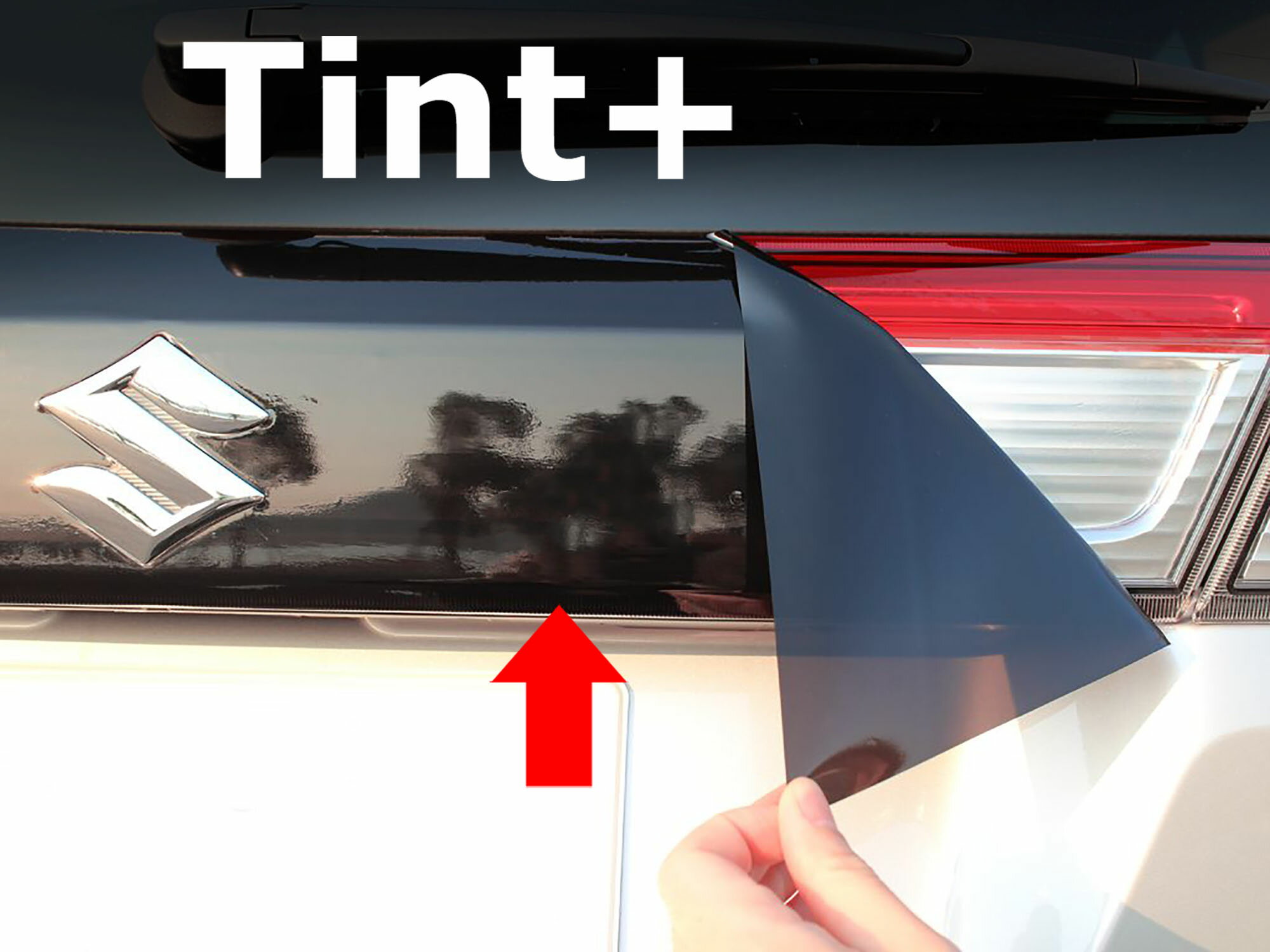 Tint+ リアガーニッシュ スモークフィルム(ブラックスモーク 5％) ソリオ MA15S