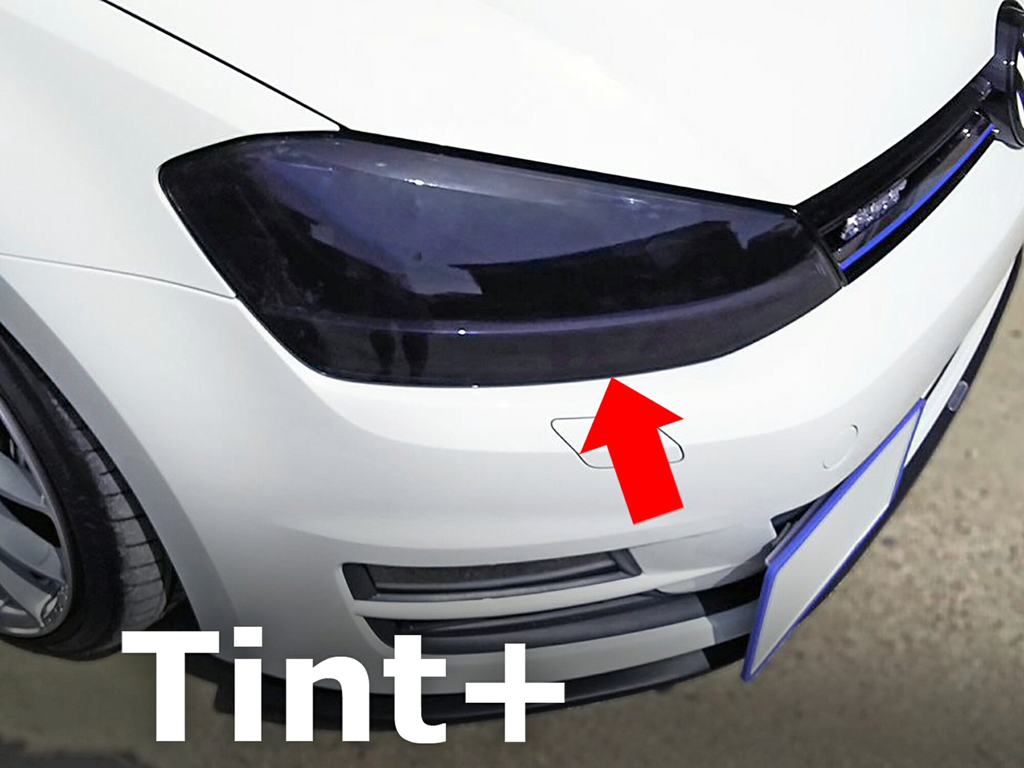 Rakuten - Tint+ ヘッドライト スモークフィルム VW ゴルフ7 ハッチバック ヴァリアント (後期7.5には施工不可)