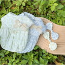 犬 春夏服 犬 ウェアハーネス ワンピース タンクトップ 夏服 リボン付き さわやかな色味 胴輪 おしゃれ かわいい 涼しい 薄手 柔らかい 人気 二色 ハーネ...